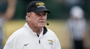 Jerry Moore won 242 games and three national titles in 31 season as the head football coach at Appalachian State.